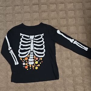 The Children's Place Black Skeleton Long Sleeve Tee